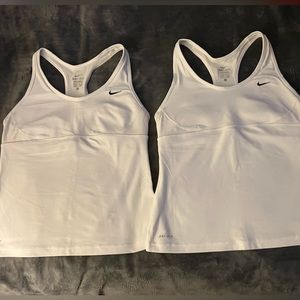 Set of 2 Nike Dri Fit  Tank with built in bra Excellent condition